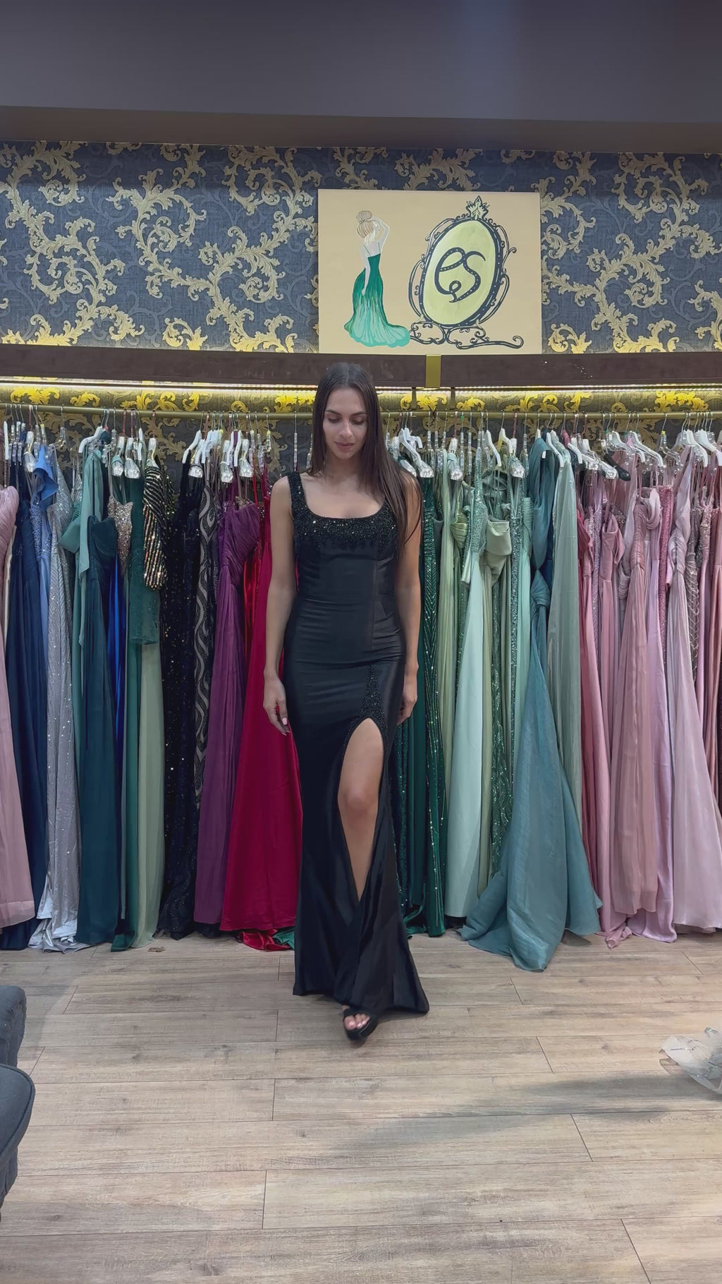 Veloura Black Sequin Dress