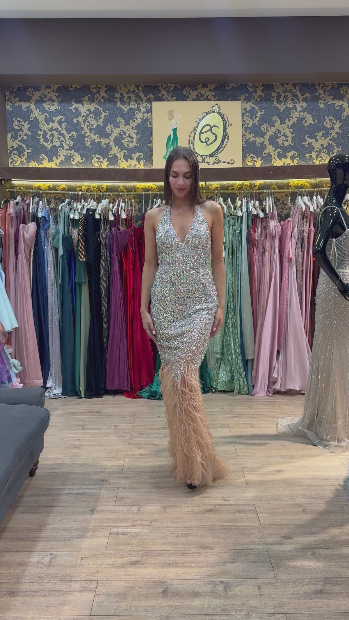 Multicolour Vivienne Crystal Dress